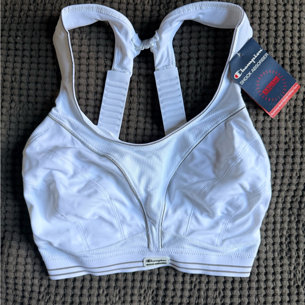 Champion Women's White Racerback Sports Bra